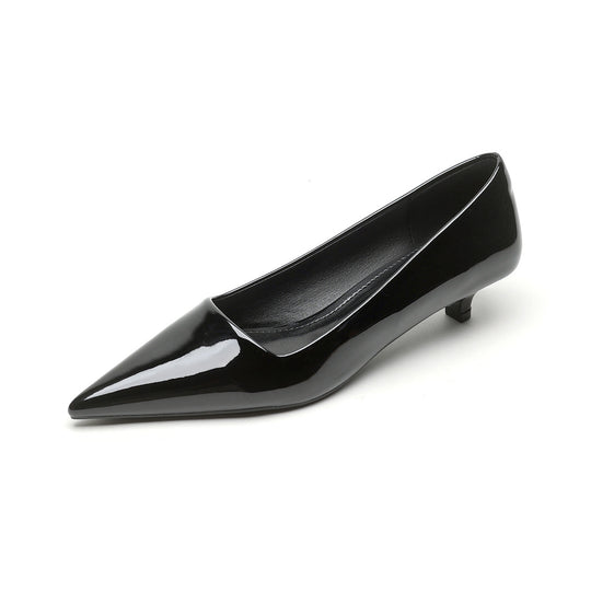Damen elegante spitze Pumps mit komfortablem Blockabsatz EB