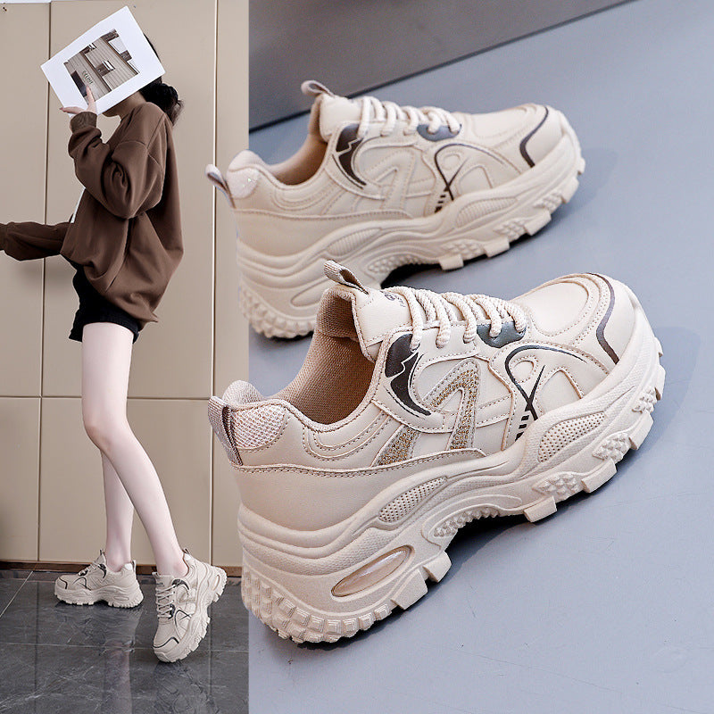 Damen Chunky Sneakers mit atmungsaktivem Mesh-Obermaterial und dämpfender Sohle EB