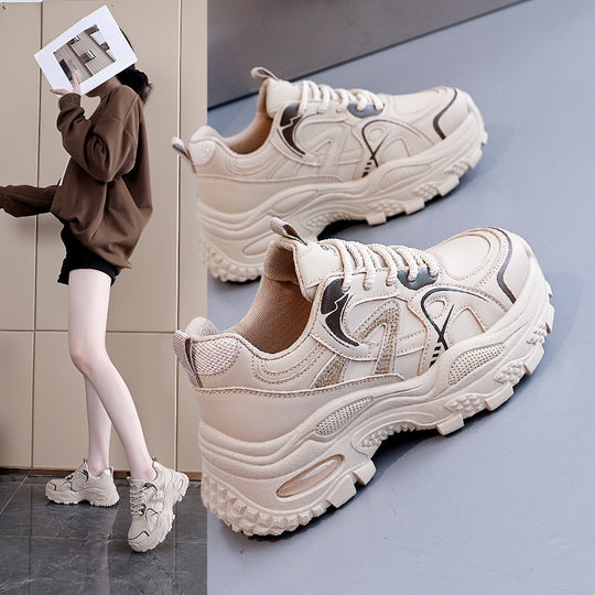 Damen Chunky Sneakers mit atmungsaktivem Mesh-Obermaterial und dämpfender Sohle EB