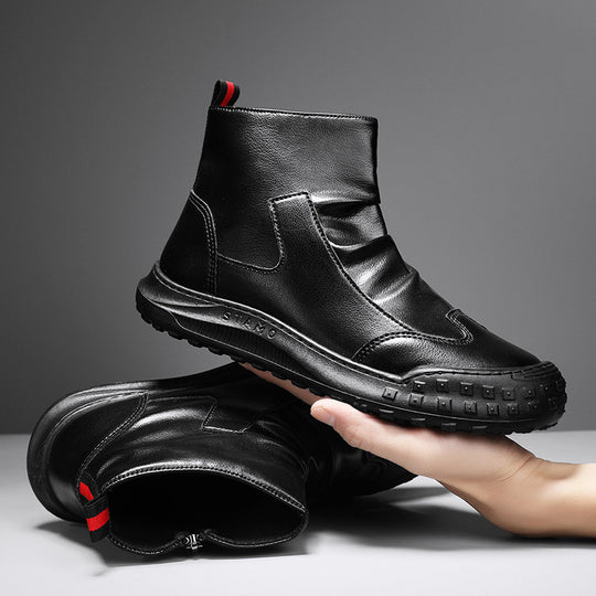 Damen modische Ankle Boots mit elastischem Einstieg und rutschfester Sohle EB