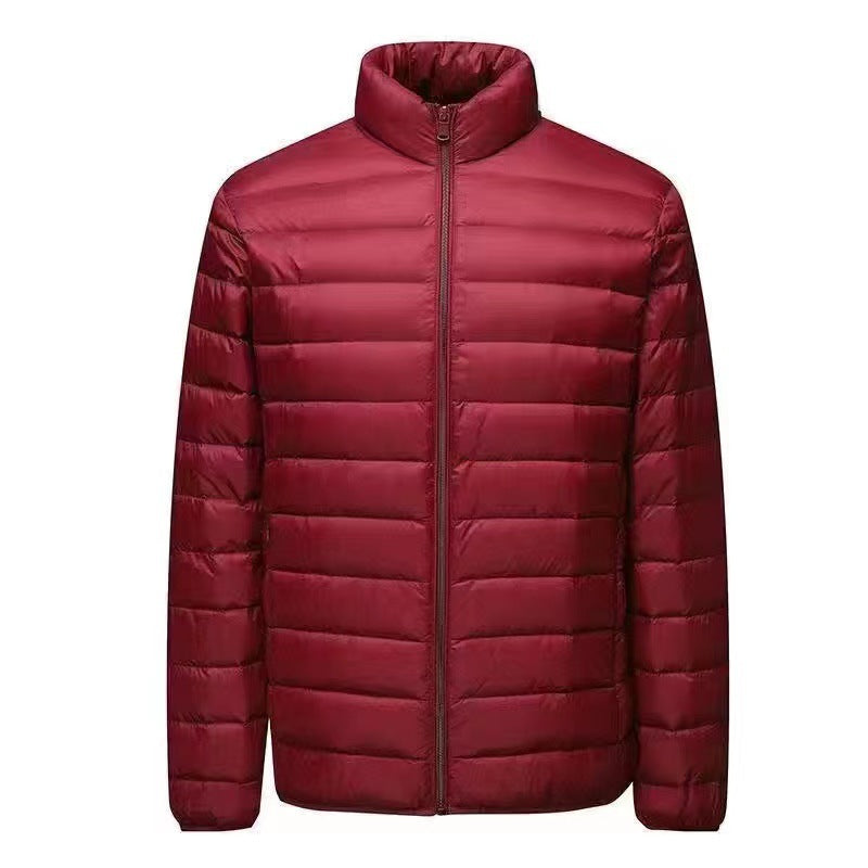 Herren nan ultraleichte Packbare Microsteppjacke mit Stehkragen, wattierter Isolierung und windabweisender Hülle EB