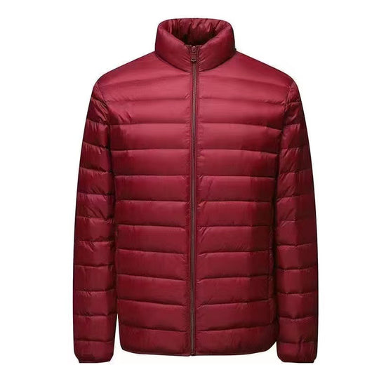 Herren nan ultraleichte Packbare Microsteppjacke mit Stehkragen, wattierter Isolierung und windabweisender Hülle EB