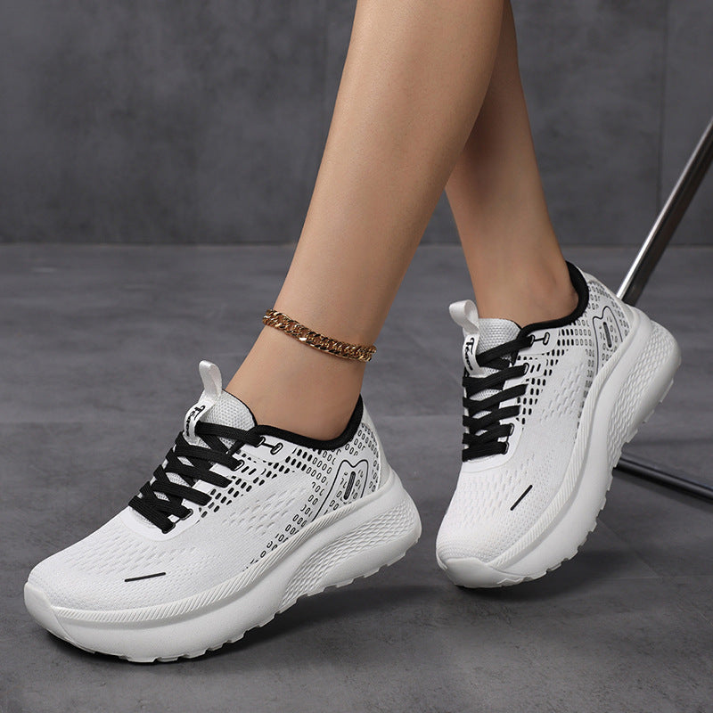 Damen Sportliche Leichtgewicht Sneakers mit elastischem Obermaterial EB
