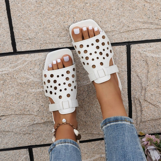 Damen bequeme Open-Toe Sandalen mit atmungsaktiven Lüftungsöffnungen EB