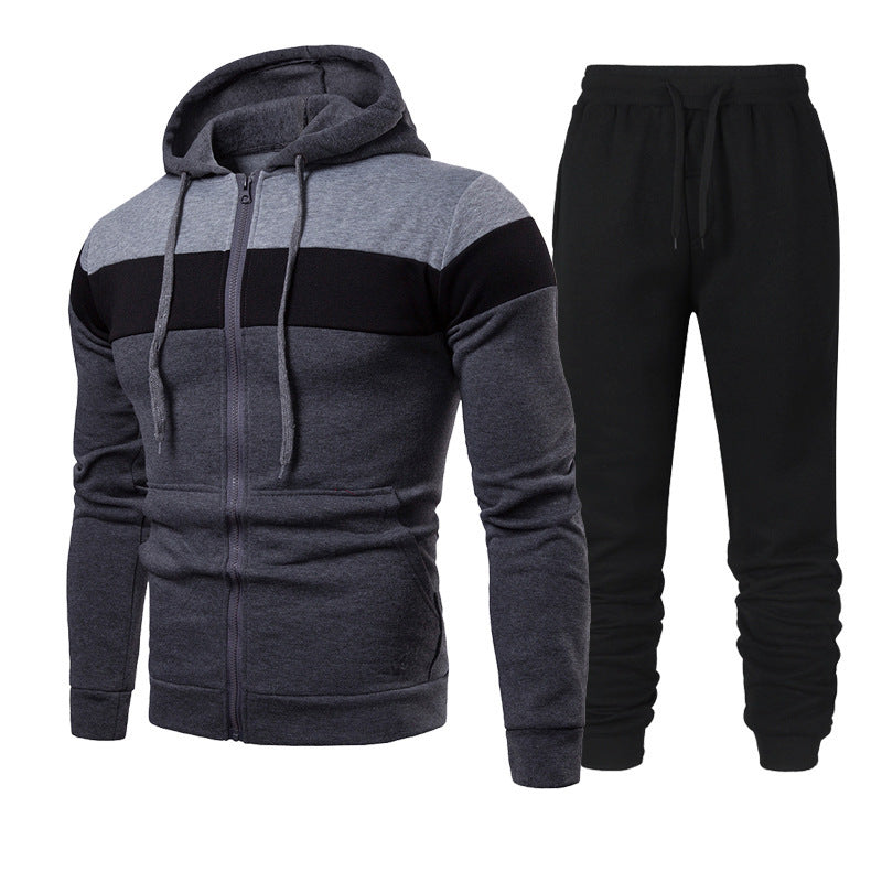 Herren sportliches Freizeit-Set mit modischem Farbblockdesign EB