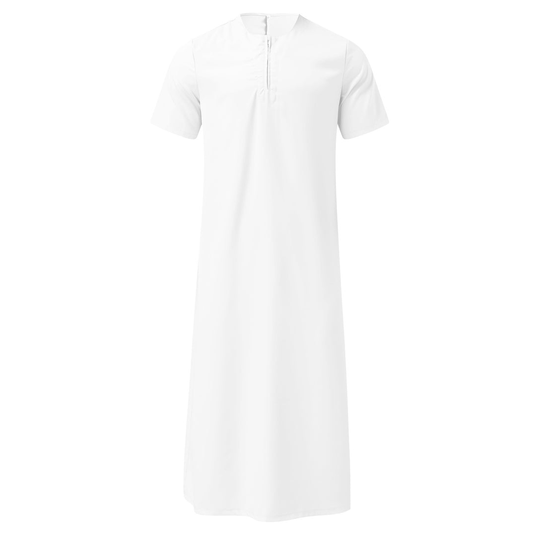 Damen sportliches Maxikleid mit kurzem Arm und praktischem Reißverschluss EB