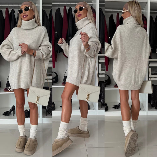 Damen kuscheliger Oversized Pullover EB