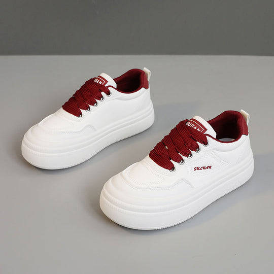 Damen modische Plateau-Sneaker mit atmungsaktiver Oberflächenstruktur und dämpfender Sohle EB