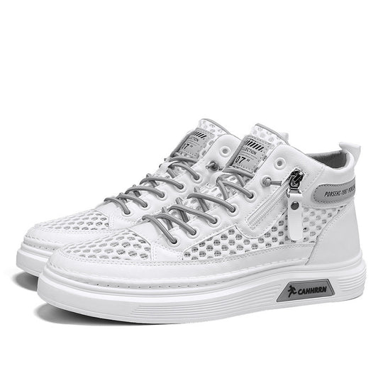 Damen Sportliche High-Top Sneakers mit atmungsaktivem Obermaterial und robustem Profil EB