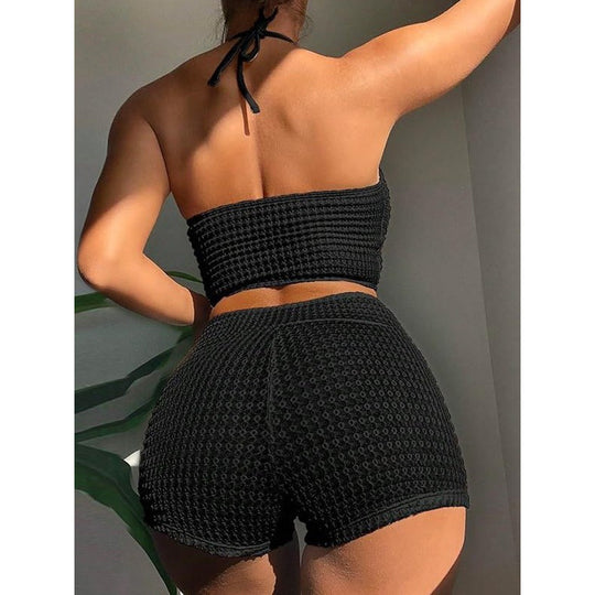 Damen Bikini-Set mit raffinierten Schnittdetails und elastischen Trägern EB