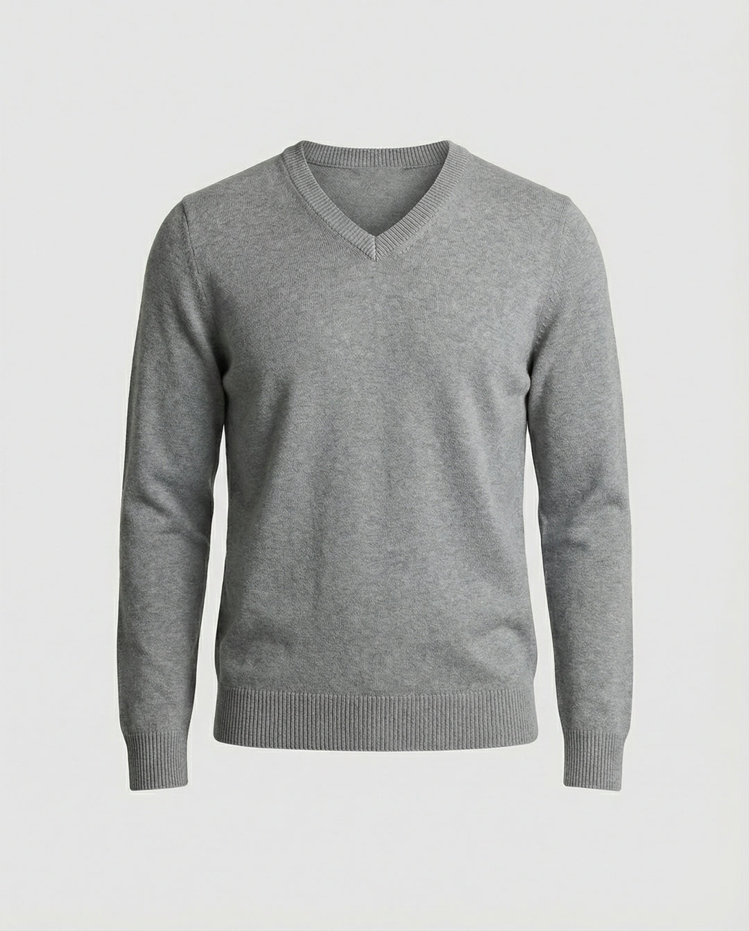 Herren V-Ausschnitt Pullover aus hochwertiger Baumwolle mit bequemer Passform EB