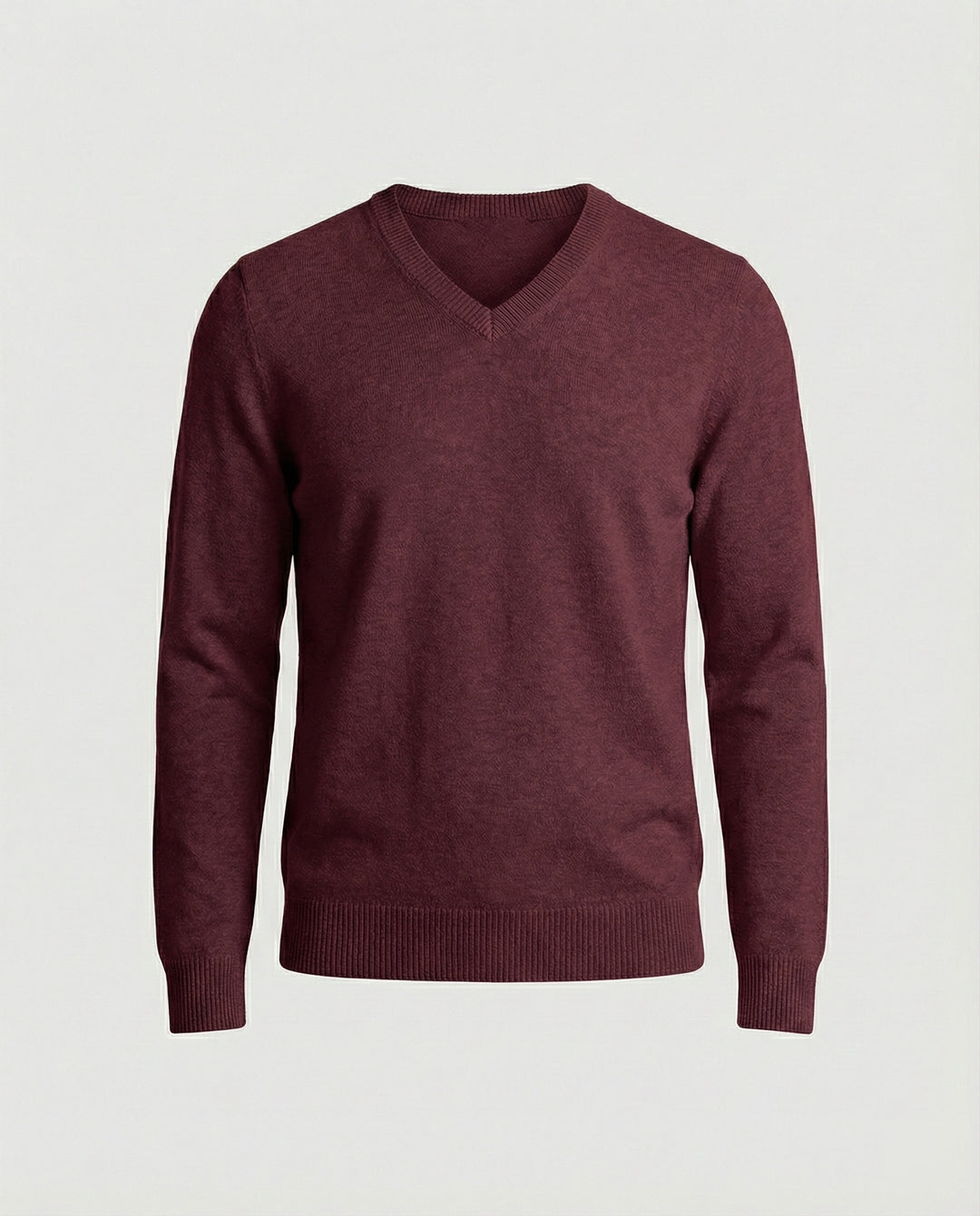 Herren V-Ausschnitt Pullover aus hochwertiger Baumwolle mit bequemer Passform EB