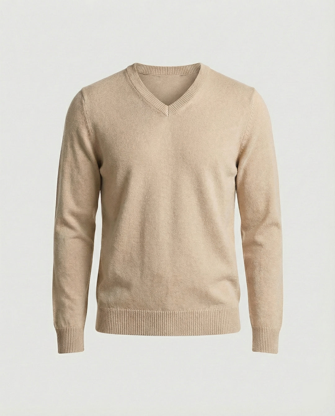 Herren V-Ausschnitt Pullover aus hochwertiger Baumwolle mit bequemer Passform EB