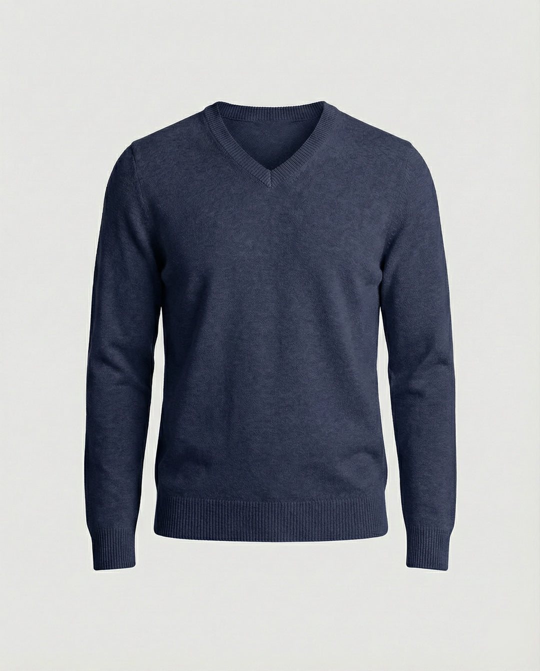 Herren V-Ausschnitt Pullover aus hochwertiger Baumwolle mit bequemer Passform EB