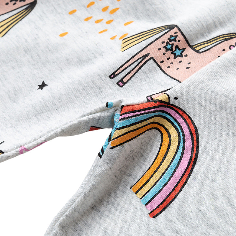 Mädchen Leggings mit zauberhaften Regenbogen- und Einhorn-Motiven EB