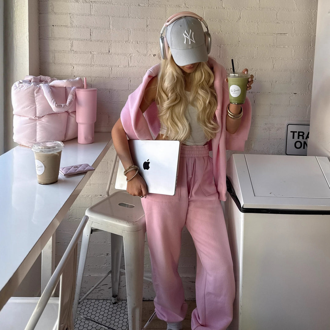 Damen Hoodie und Jogginghosen Set mit Kängurutasche EB