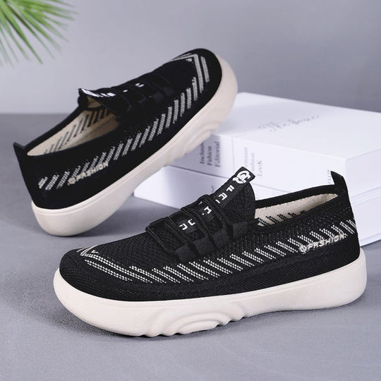 Damen Sportliche und atmungsaktive Freizeit-Sneaker mit elastischem Schnürsystem EB