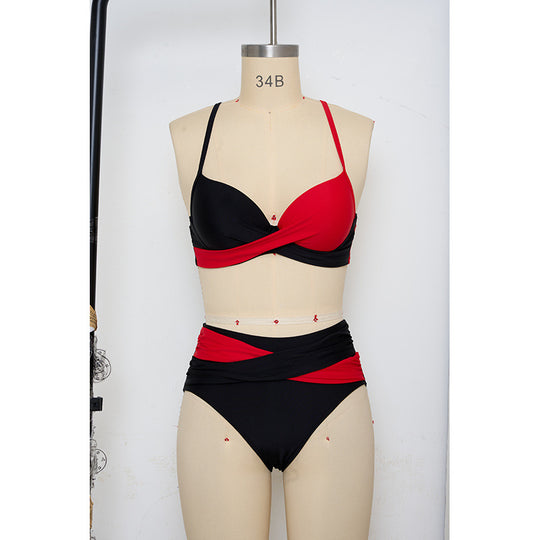 Damen Bikini Set mit verstellbaren Trägern und trendigem Pünktchenmuster EB