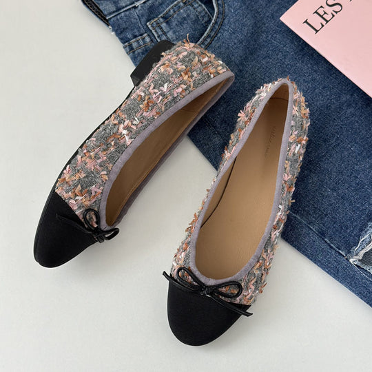 Damen Ballerinas mit zeitlosem Design und eleganter Schleifenapplikation EB