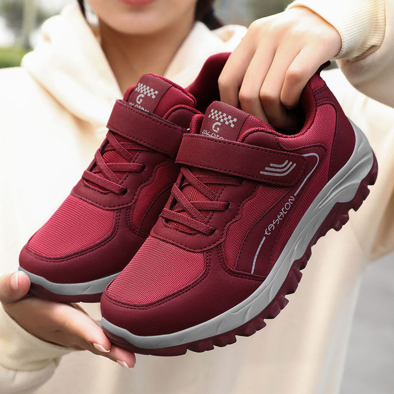 Damen nan robuster Trailwalking-Sneaker mit Klettverschluss, gepolstertem Fersenhalt und stoßdämpfender Profilsohle EB