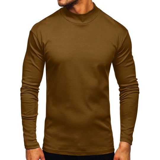 Herren Langarmshirt mit Stehkragen aus hochwertigem Material EB