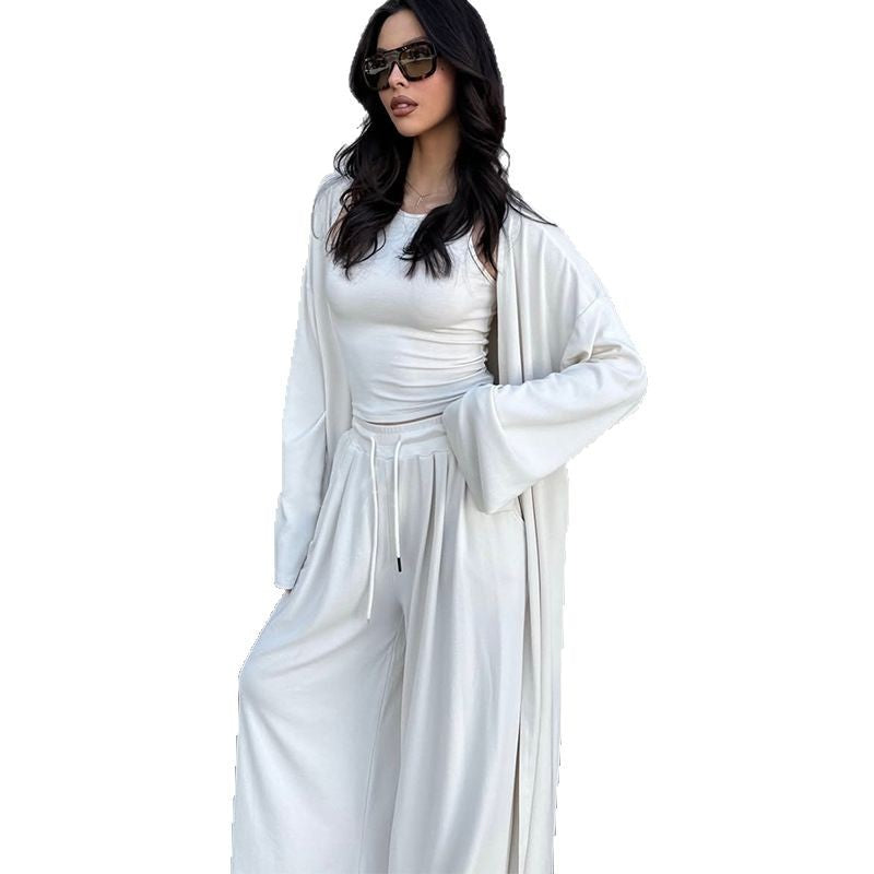 Damen Lässiges Freizeit-Ensemble mit offener Jacke EB