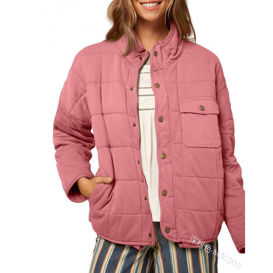 Damen Steppjacke mit dekorativem Knopf EB