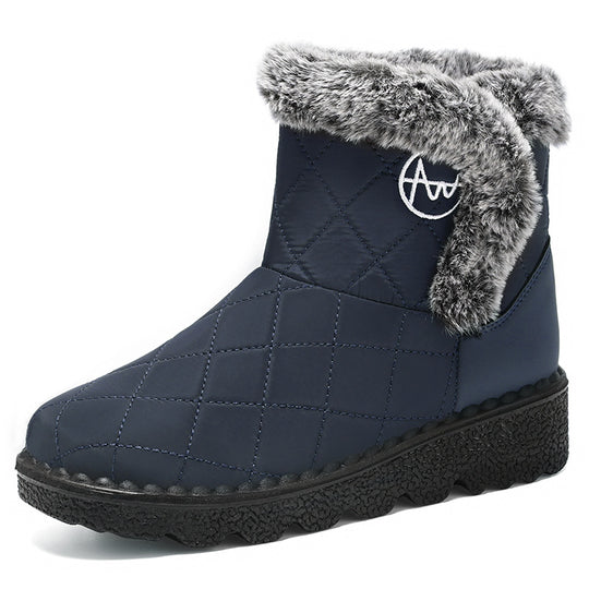 Damen Thermo-Winterstiefel mit weichem Kunstfellkragen EB