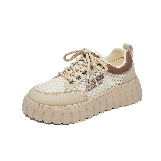 Damen Sportliche Sneakers mit atmungsaktiver Mesh-Oberfläche und rutschfester Gummisohle EB