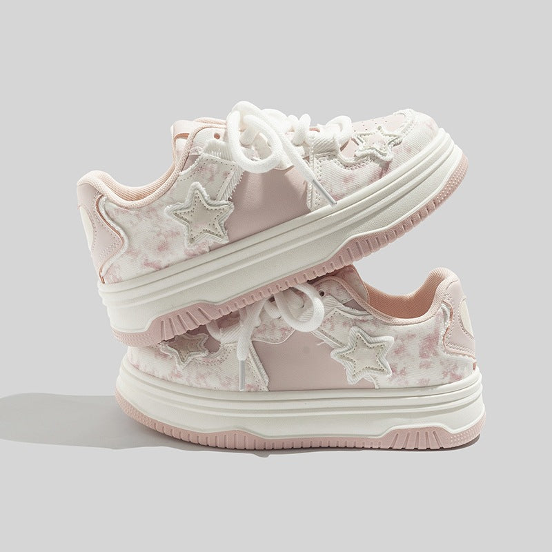 Damen Sportliche Sneakers mit einzigartigem Sternenmotiv und dämpfender Sohle EB