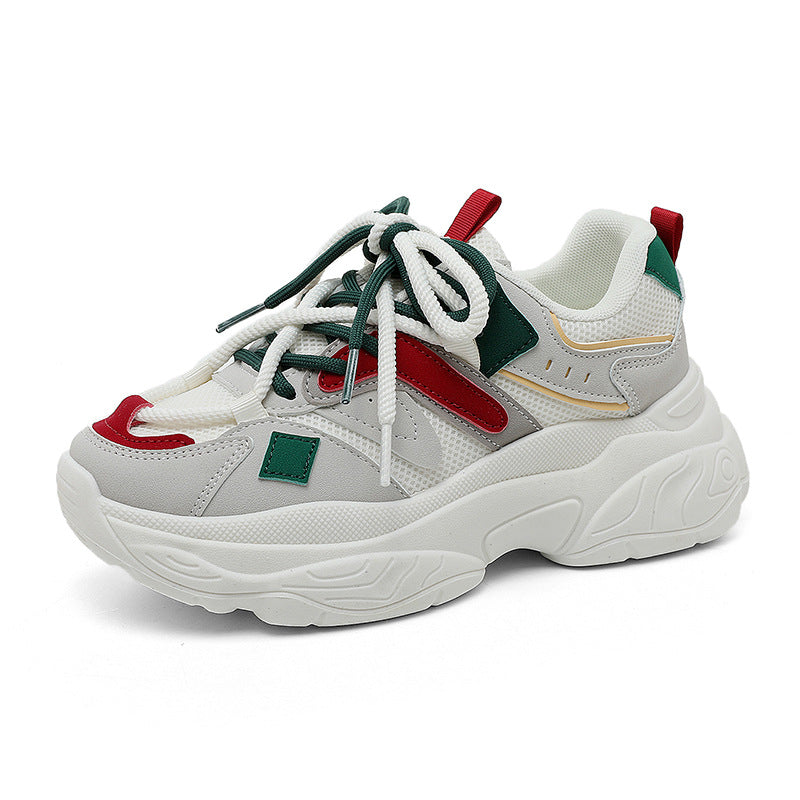Damen Sportliche Chunky Sneakers mit atmungsaktiver Mesh-Oberfläche und stabiler Sohle EB