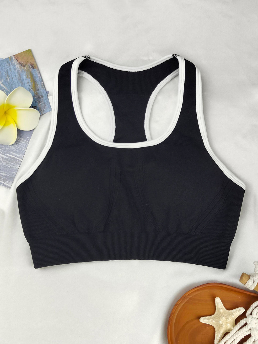Damen Sport-Bustier mit atmungsaktivem Mischgewebe und stützenden Cups EB