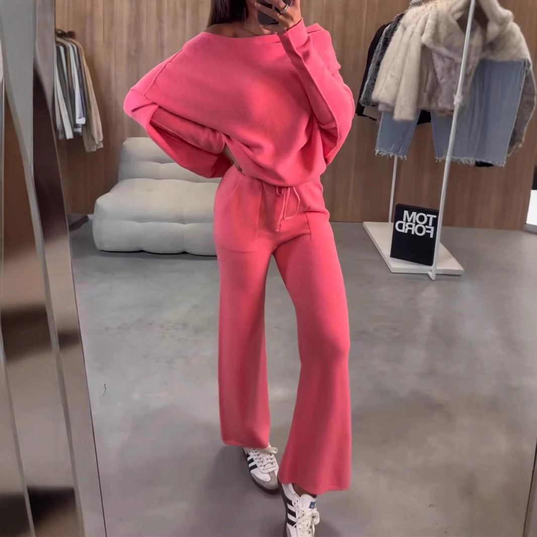Damen Bequemes und elegantes Loungewear-Set mit weitem Schnitt EB