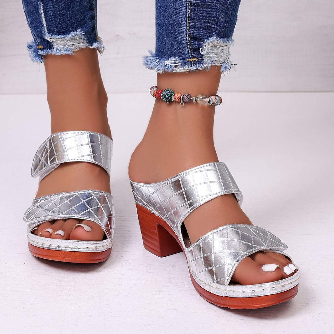 Damen elegante Clogs mit verstellbarem Riemendesign EB
