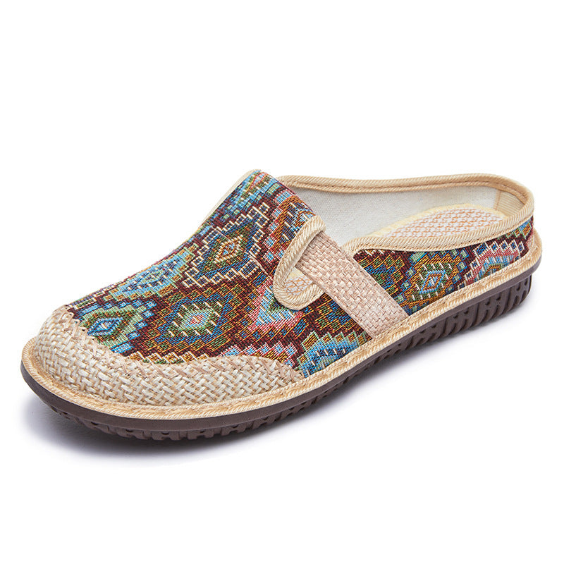 Damen Gemütliche Clogs mit elegantem Ethnomuster EB