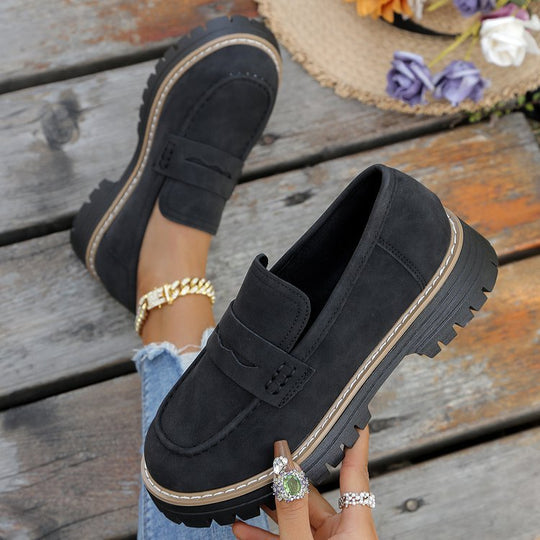 Damen Mokassins mit robustem Profilsohle und stylischem Design EB