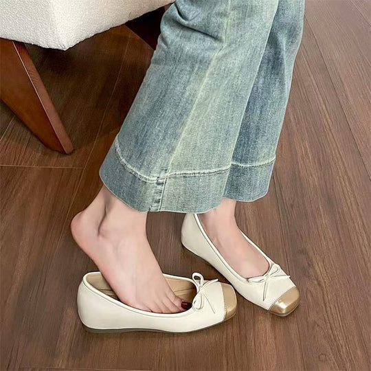 Damen Ballerinas mit modischem Schnürdetail und eleganter Zusatzapplikation EB