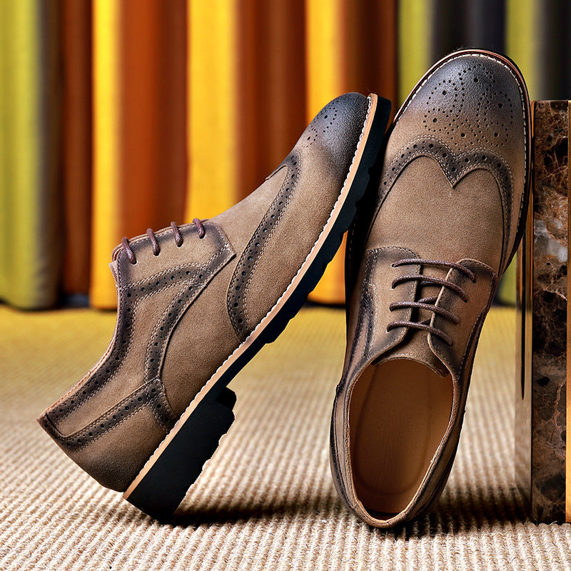 Herren Elegante und modische Brogueschuhe mit weichem Obermaterial EB