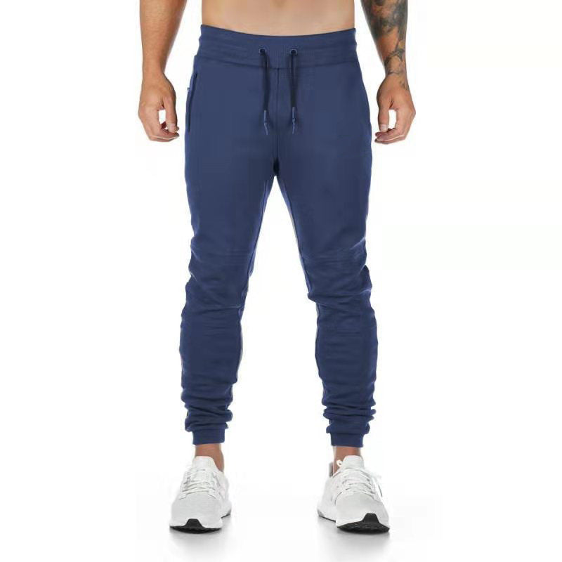Herren nan schmal geschnittene Performance-Jogger mit Reißverschlusstaschen und knieabgestepptem Schnitt EB