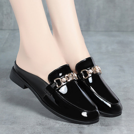 Damen Elegante Mules mit modischem Kettendetail EB