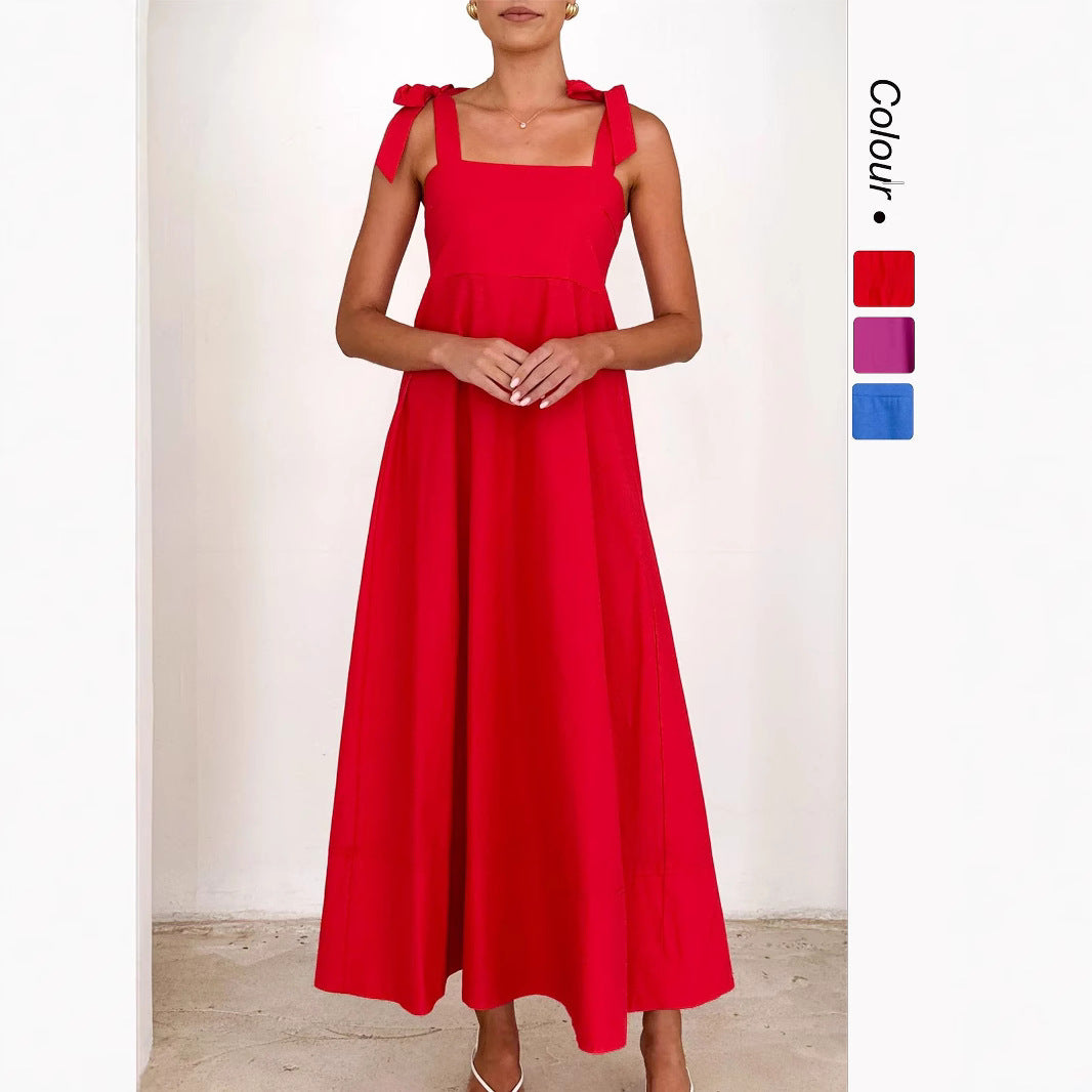 Damen maxikleid mit verstellbaren Trägern EB