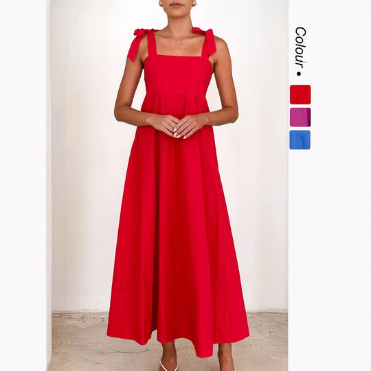 Damen maxikleid mit verstellbaren Trägern EB
