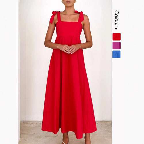 Damen maxikleid mit verstellbaren Trägern EB