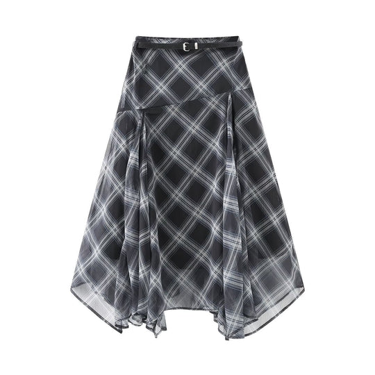 Damen Midikleid mit schwingendem Rock und Gürteldetails EB