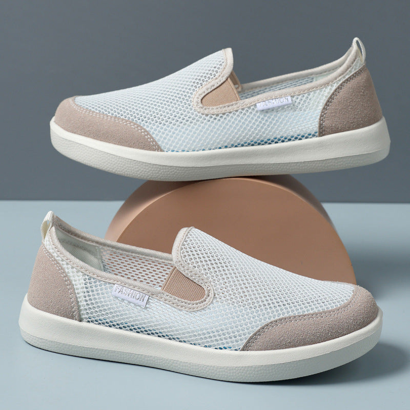 Damen Atmungsaktive Slip-On Schuhe aus Netzmaterial EB