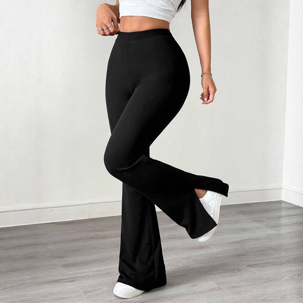 Damen elegante Flared-Hose aus flexibler Mikrofaser EB