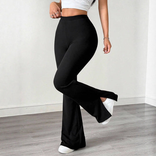Damen elegante Flared-Hose aus flexibler Mikrofaser EB