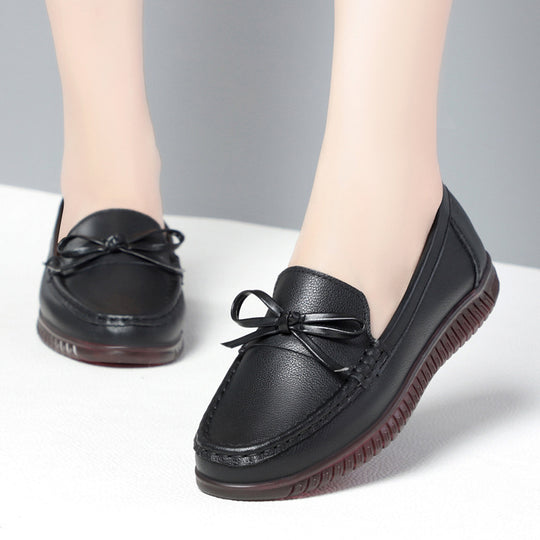 Damen Elegante Mokassins mit modischem Schleifendetail und rutschfester Sohle EB