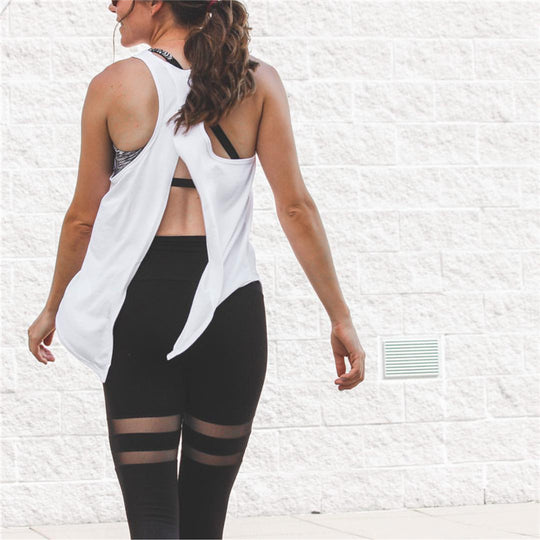 Damen Sportliche Leggings mit transparenten Einsätzen und hohem Bund EB