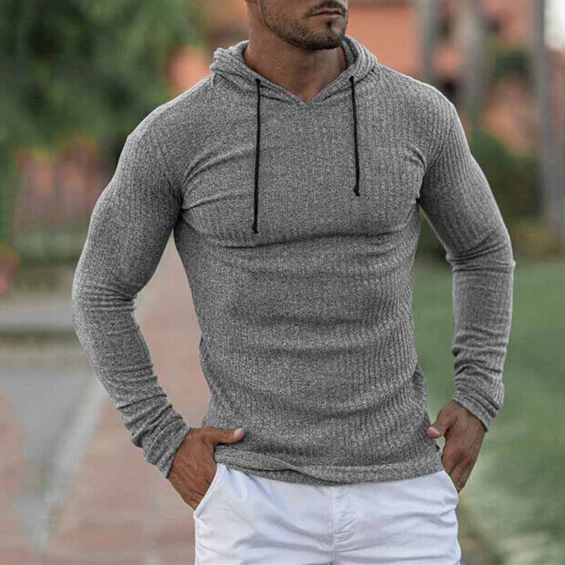 Herren Hoodie mit Rippstruktur und weitem Schnitt EB